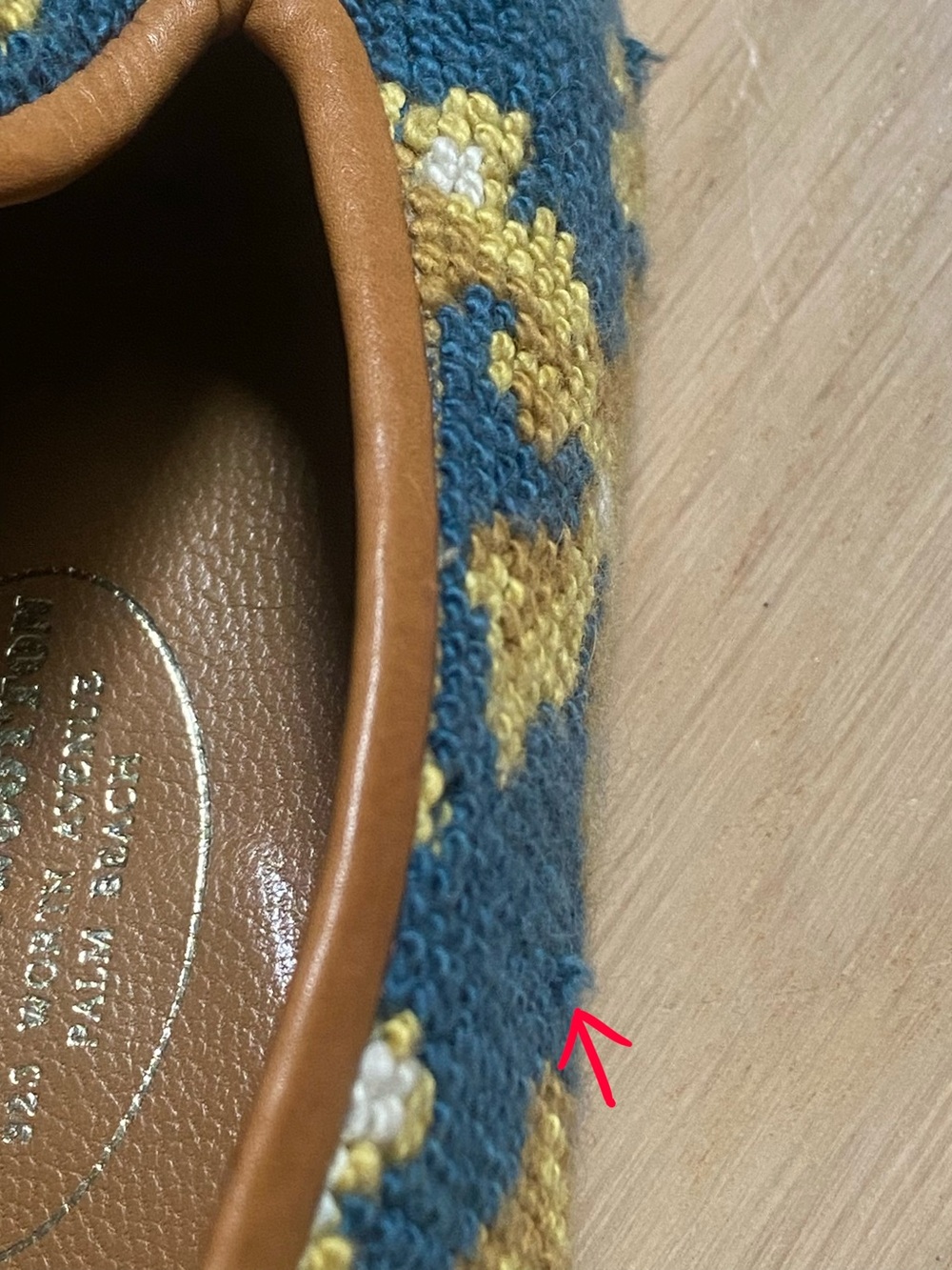 Stubbs & Wootton Palm Beach Blue Gold Coral Reef Needlepoint Loafers Size 7.5 - Picture 10 of 13